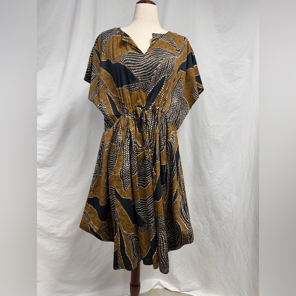 Lisa Bayne flowy 100% cotton Midi Dress